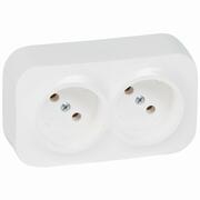 FORIX IP20 - GNIAZDO 2X2P 16 A - 250 V BIAŁE, Legrand