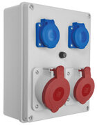Rozdzielnica R-BOX 240: 1x32A/5P, 1x16A/5P, 2x250V, 400V, IP44, 1x termik